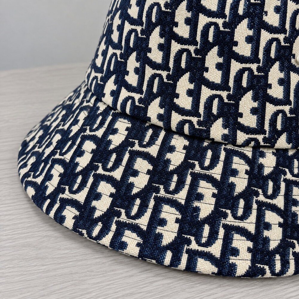 Dior Navy Jacquard Bucket Hat - Picture 6 of 6